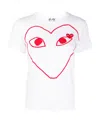 Comme Des Garçons Logo Print T-shirt In White