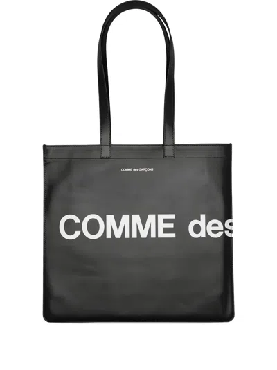 Comme Des Garçons Logo-print Tote Bag In Black