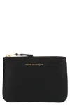 Comme Des Garçons Logo Print Wallet In Black