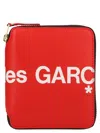 Comme Des Garçons Logo Print Wallet Wallets And Card Holders Red In Red