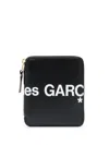 Comme Des Garçons Logo-print Zip-fastening Wallet In Black