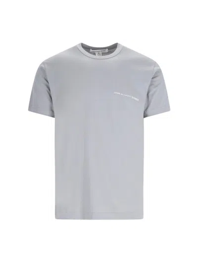 Comme Des Garçons Logo Printed Crewneck T-shirt In Grey