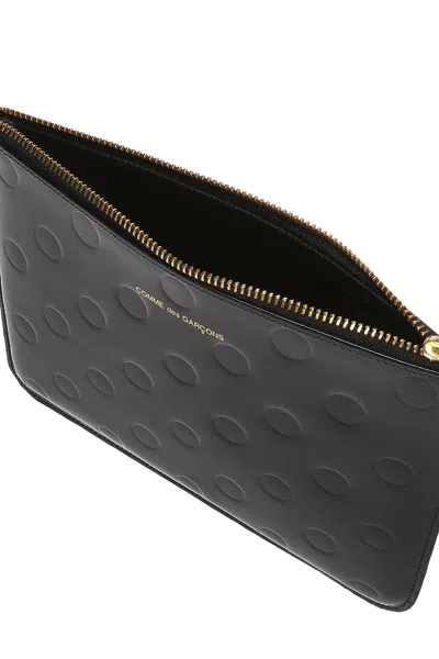 Comme Des Garçons Logo-printed Pouch In Black