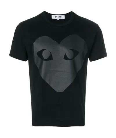 Comme Des Garçons Logo Printed T-shirt In Black