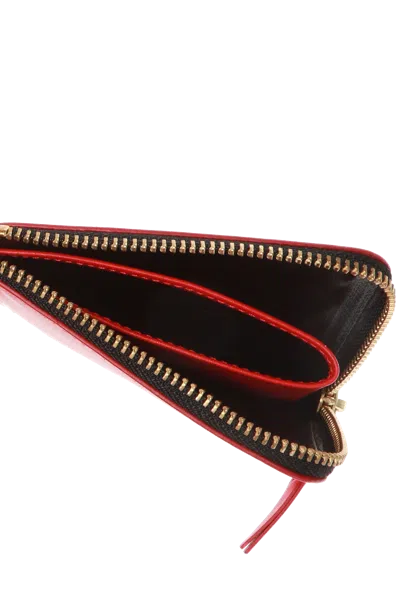 Comme Des Garçons Logo-printed Wallet In Red