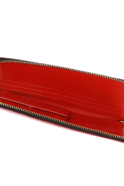 Comme Des Garçons Logo-printed Wallet In Red