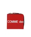 Comme Des Garçons Logo Printed Wallet In Red