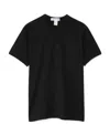Comme Des Garçons Logo Round Collar Short-sleeved T-shirt In Black