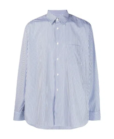 Comme Des Garçons Logo Shirt In White
