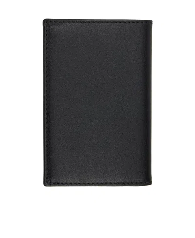 Comme Des Garçons Logo-stamp Cardholder In Black