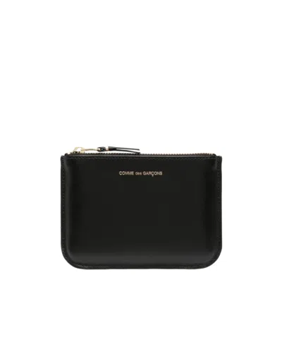 COMME DES GARÇONS LOGO-STAMP LEATHER COIN PURSE