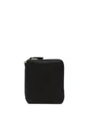 Comme Des Garçons Logo-stamp Leather Wallet In Schwarz