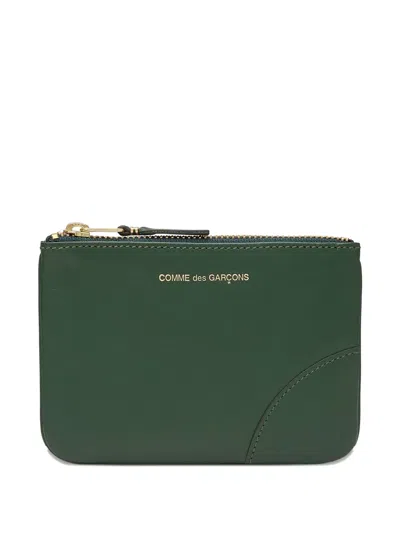 Comme Des Garçons Logo-stamp Wallet In Green