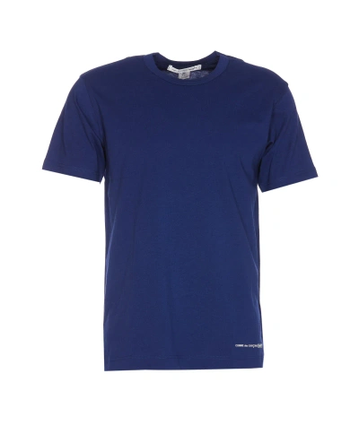 Comme Des Garçons Logo T-shirt In Blue