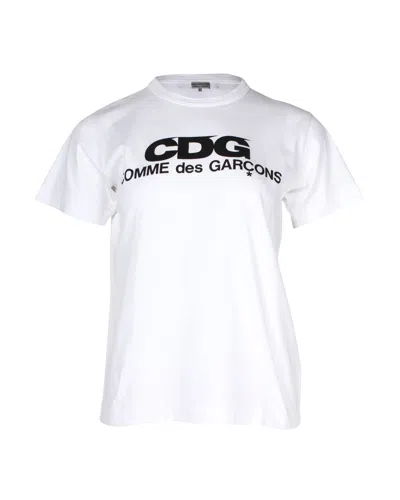 Comme Des Garçons Comme Des Garcons Logo T-shirt In White Cotton