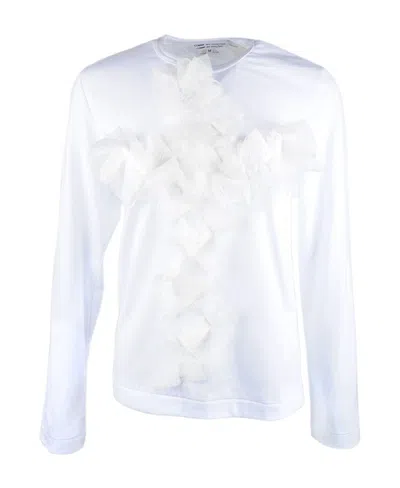 Comme Des Garçons Logo T-shirt In White