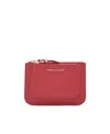 Comme Des Garçons Small Red Leather Coin Purse Wallets Red