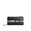 Comme Des Garçons Signature Logo Wallet In Black