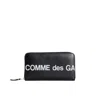 Comme Des Garçons Signature Logo Wallet In Black