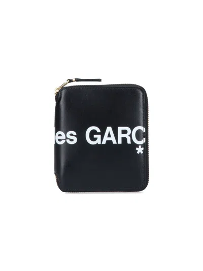 Comme Des Garçons Logo Wallet In Black