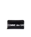 Comme Des Garçons Logo-print Continental Wallet In Black