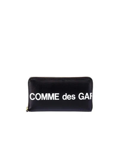 Comme Des Garçons Logo Wallet In Nero