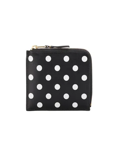 Comme Des Garçons Logo Wallet In Black
