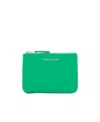 Comme Des Garçons Logo Wallet In Green