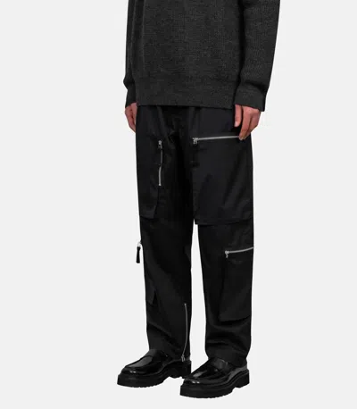 Comme Des Garçons Logo Work Pants In Black