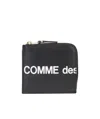 Comme Des Garçons Black Logo Wallet In Black