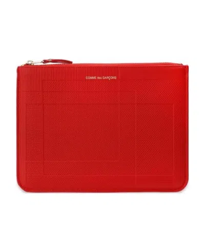 Comme Des Garçons Logo Zipper Handbag