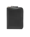 Comme Des Garçons Logo Zipper Wallet In Black