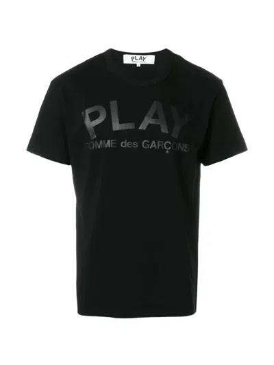 Comme Des Garçons Logo-print Cotton T-shirt In Black