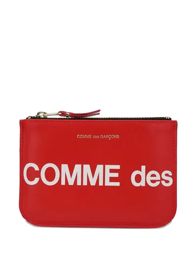 Comme Des Garçons Wallet Huge Logo Wallet In Pattern