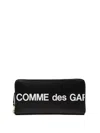 Comme Des Garçons Long Classic Wallet With Logo Accessories In Black