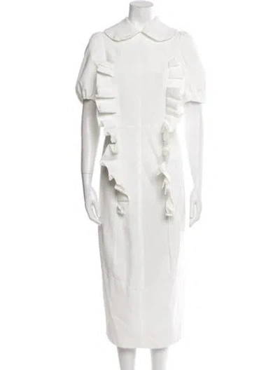 Pre-owned Comme Des Garçons Long Dress In White