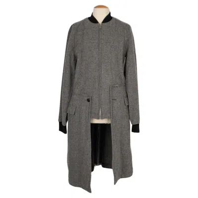 Pre-owned Comme Des Garçons Long Grey Woolen Coat In Gray