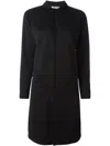 Comme Des Garçons Long Line Jersey Overcoat In Black