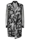 Comme Des Garçons Long Multilayered Jacket In Black