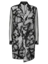Comme Des Garçons Long Multilayered Jacket In Gray