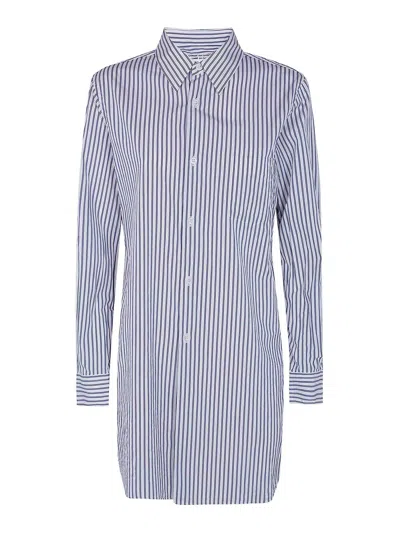 Comme Des Garçons Long Oversized Shirt In White