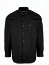 Comme Des Garçons Long-sleeve Black Shirt With Classic Collar In Black