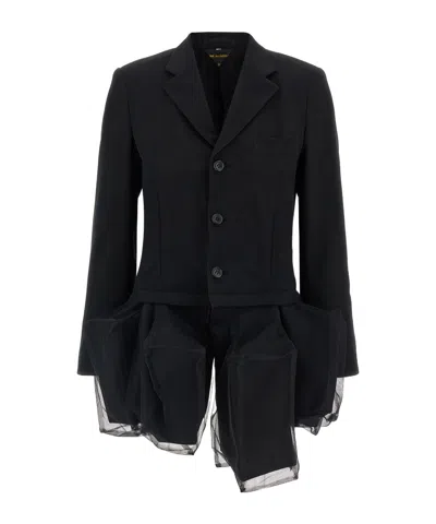 COMME DES GARÇONS COMME DES GARÇONS SINGLE-BREASTED ASYMMETRIC BLAZER