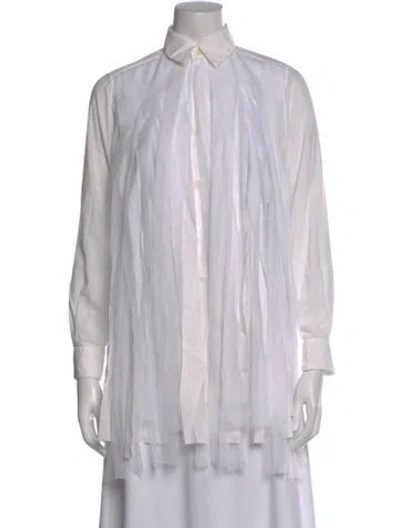 Pre-owned Comme Des Garçons Long Sleeve Blouse In Neutral