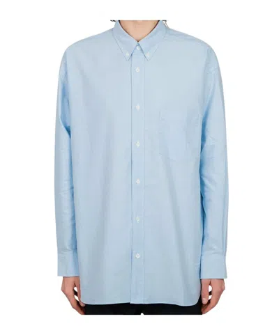 Comme Des Garçons Long-sleeve Button-up Shirt In Blue