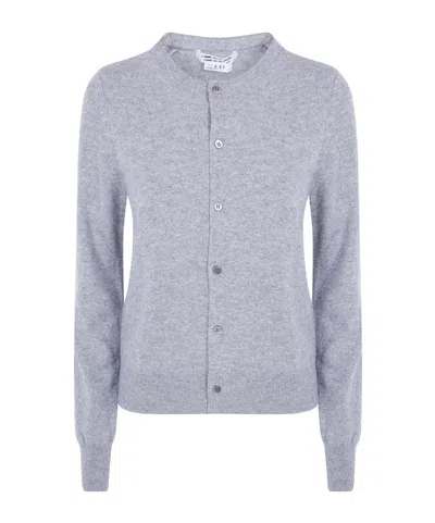 Comme Des Garçons Long Sleeve Buttoned Cardigan In Gray