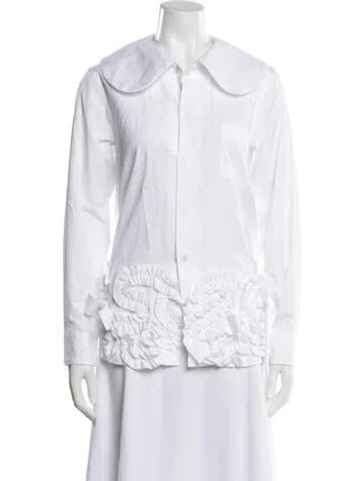 Pre-owned Comme Des Garçons Long Sleeve Button-up Top In Neutral