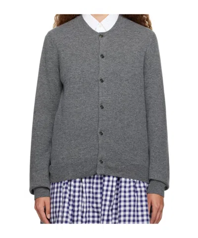Comme Des Garçons Long Sleeve Cardigan In Gray