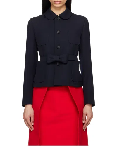 Comme Des Garçons Long Sleeve Casual Jacket In Blue