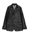 Comme Des Garçons Chiffon Blazer Jacket In Black